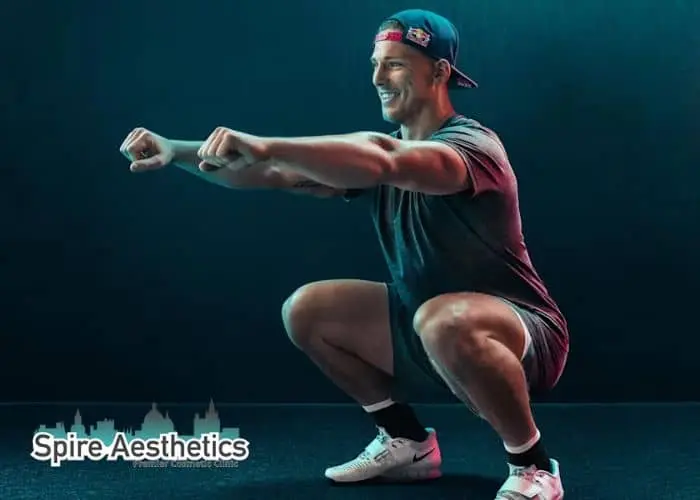 Image of man build leg muscle Cardiff through exercise