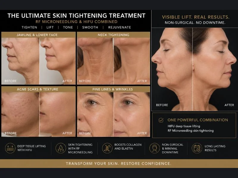Results of combined treatment for the ultimate skin tightening treatment Cardiff